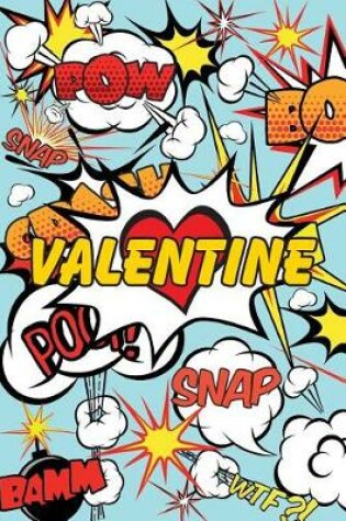 Cover of Superhero Cartoon Words Valentine Journal