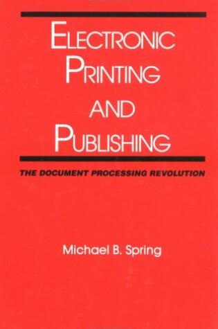Cover of Electronic Printing and Publishing