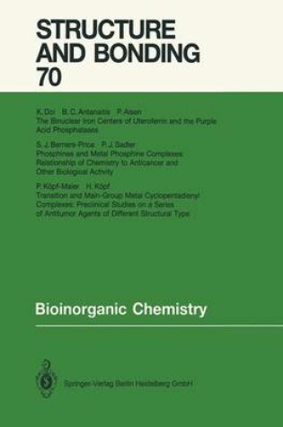 Cover of Bioinorganic Chemistry