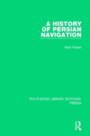 Cover of A History of Persian Navigation