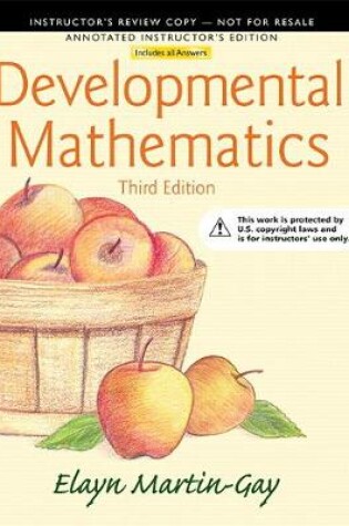 Cover of Annotated Instructor's Edition for Developmental Mathematics