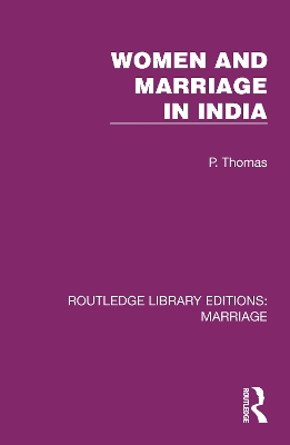 Book cover for Women and Marriage in India