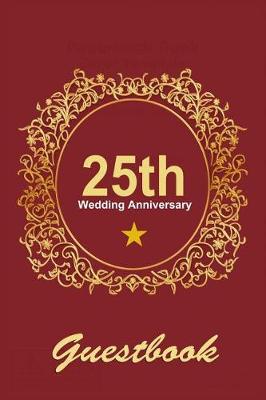 Book cover for 25th Wedding anniversary guest book