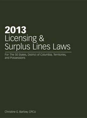 Book cover for Licensing & Surplus Lines Laws