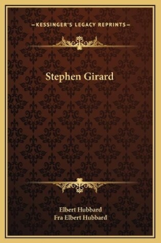 Cover of Stephen Girard