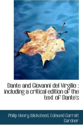 Cover of Dante and Giovanni del Virgilio