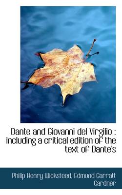 Book cover for Dante and Giovanni del Virgilio