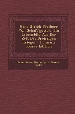 Cover of Hans Ulrich Freiherr Von Schaffgotsch