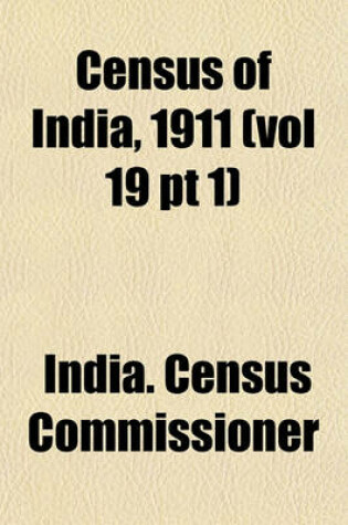 Cover of Census of India, 1911 (Vol 19 PT 1)