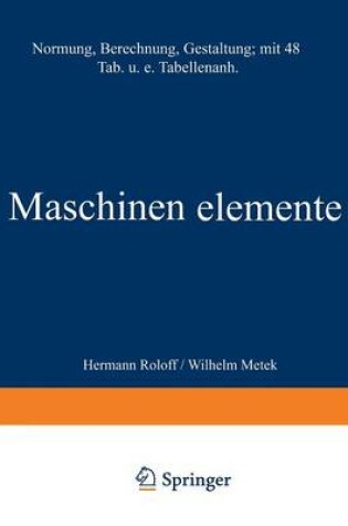 Cover of Maschinen Elemente