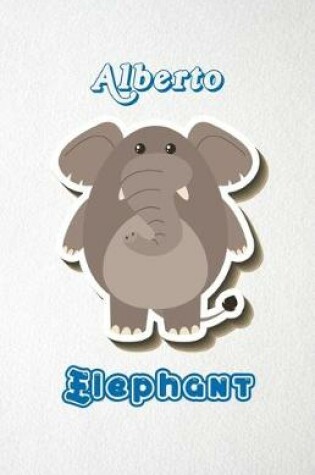 Cover of Alberto Elephant A5 Lined Notebook 110 Pages