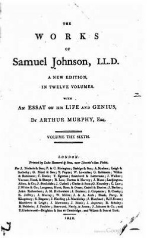 Cover of The Works of Samuel Johnson, LL.D. - Vol. VI