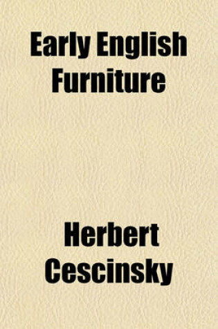 Cover of Early English Furniture