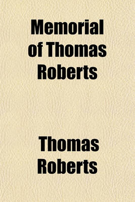 Book cover for Memorial of Thomas Roberts