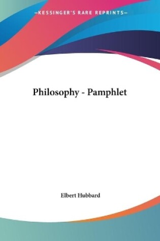 Cover of Philosophy - Pamphlet