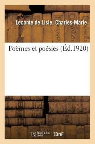 Cover of Poèmes Et Poésies