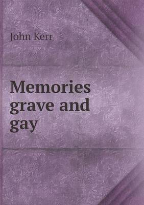 Book cover for Memories grave and gay