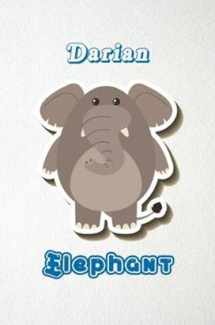 Cover of Darian Elephant A5 Lined Notebook 110 Pages