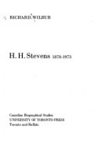 Cover of H.H.Stevens, 1878-1973