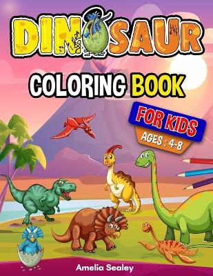 Book cover for Awesome Dinosaurs Coloring Book for Kids