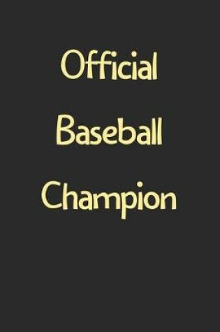 Cover of Official Baseball Champion