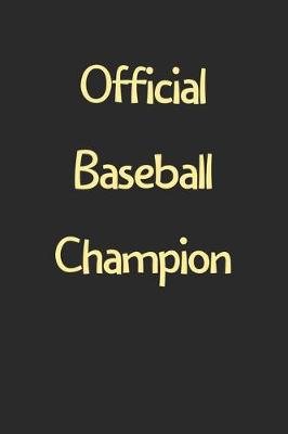 Book cover for Official Baseball Champion