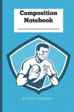 Cover of Composition Notebook - Rugby Motif