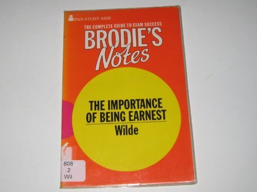 Book cover for Brodie's Notes on Oscar Wilde's 'The Importance of Being Earnest'