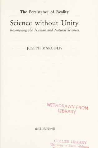 Cover of Science without Unity