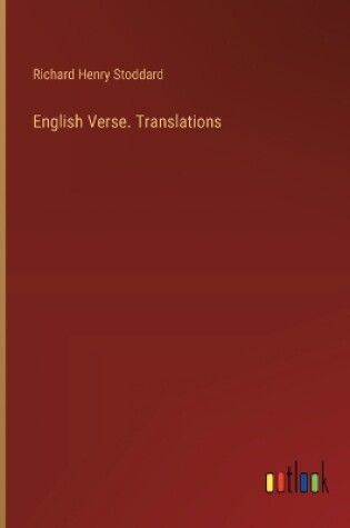 Cover of English Verse. Translations