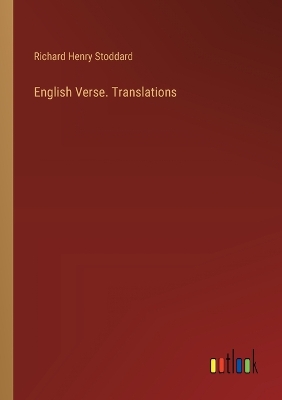 Book cover for English Verse. Translations