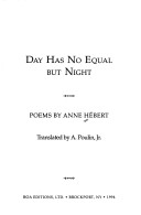 Book cover for Day Has No Equal But Night