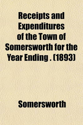 Book cover for Receipts and Expenditures of the Town of Somersworth for the Year Ending . (1893)