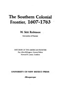 Cover of The Southern Colonial Frontier, 1607-1763