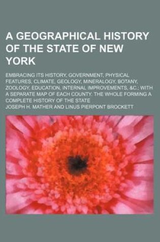 Cover of A Geographical History of the State of New York; Embracing Its History, Government, Physical Features, Climate, Geology, Mineralogy, Botany, Zoology, Education, Internal Improvements, &C. with a Separate Map of Each County. the Whole Forming a Complete Hi