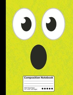 Book cover for Surprised Chartreuse Color Emoticon Composition Notebook