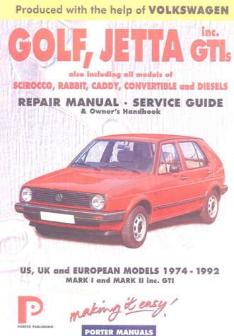 Book cover for Volkswagen Golf Repair Manual and Service Guide (1974-92)