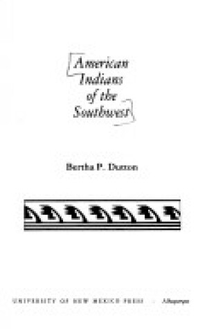 Cover of Indians in the American South-west