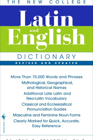 Cover of The New College Latin & English Dictionary, Revised and Updated