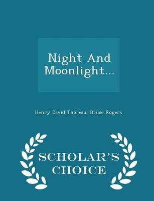 Book cover for Night and Moonlight... - Scholar's Choice Edition