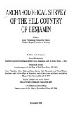 Cover of Archaeological Survey of the Hill Country of Benjamin