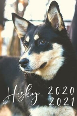 Cover of 2020-2021 2 Year Planner Husky Dog Monthly Calendar Goals Agenda Schedule Organizer