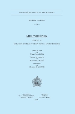 Cover of Melchisedek (NH IX, 1)