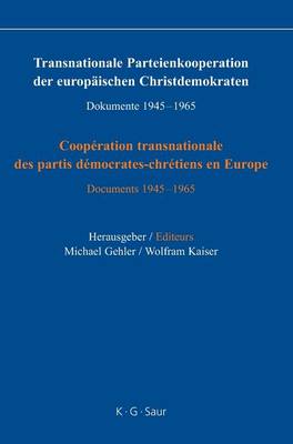 Cover of Transnationale Parteienkooperation der europaischen Christdemokraten