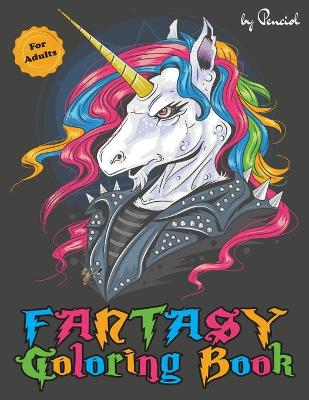 Book cover for Fantasy coloring book for adults