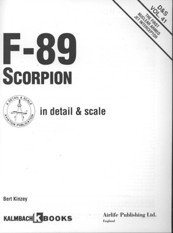 Book cover for F-89 Scorpion in Detail and Scale