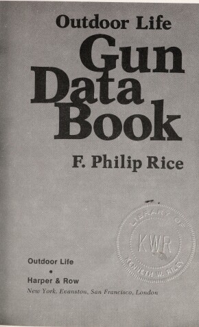 Book cover for Outdoor Life Gun Data Book