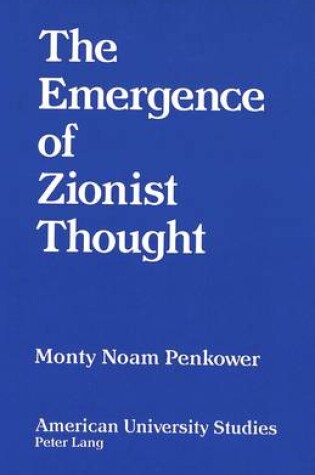 Cover of The Emergence of Zionist Thought