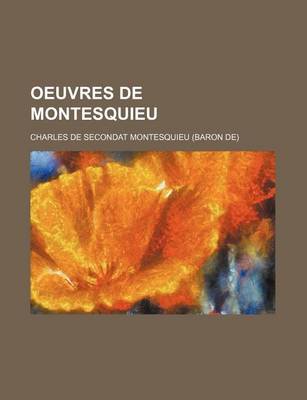 Book cover for Oeuvres de Montesquieu (8)