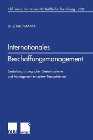 Cover of Internationales Beschaffungsmanagement